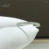 Cluster Rings Inbeaut Classic 925 Silver Excellent Cut 0.2 Ct Pass Diamond Test D Color Moissanite Wedding Band Ring For Women Fine Jewelry