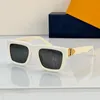 Hochwertige, klassische Unisex-Sonnenbrille Z2088E mit quadratischem Acetatrahmen des Designers mit bedruckter Spiegeloberfläche und Metallbuchstaben-Signatur-Brillen an den Bügeln