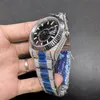 Montre mécanique automatique pour hommes Montre en acier inoxydable de qualité supérieure Faite à la main Diamant incrusté Bracelet moyen Argent À la mode Montre pour hommes Tendance populaire