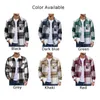 Men's Casual Shirts Stay Fashionable With Plaid Warm Thickened Long Sleeve Lapel Tops M 4XL Size Wide Color Selection