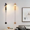 ウォールランプノルディックデザインLEDミラー壁に取り付けられたバスルームベッドサイドデコレーションリビングルームミニマリスト屋内照明器具