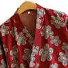 Женская одежда для сна 2023, японское кимоно, весна/лето, халат, ночная рубашка из чистого хлопка, двухслойная марлевая пряжа, тканый тонкий домашний мех