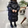 Down Coat Girls'cotton-Padded Giysiler Kalınlaştırılmış Kore tarzı orta uzunlukta küçük kız kış pamuklu ceket çocuk pamuk giyim