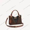 V Tote BB MM Bags de designer v Cerise Cerise Red Leather Nametag Double-Zip Designers Bolsas femininas Bolsas de bolsas