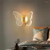 Настенный светильник, современный простой акриловый светодиодный светильник для спальни, гостиной, коридора, EL