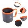 Camp Kitchen 480ml Cookware Kit WIDESEA Aluminum Camping Cup Outdoor Tableware Travel Picnic Drinking Mug Orange PP BBQ Equipment 231120