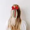 Akcesoria do włosów NCMama 2pcs świąteczne klipsy dla kobiet dziewczyny długie frędzle spinki do włosów solidne wstążki czerwone włosy hair twear
