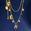 Goldarmband und Perlenketten-Set für Damen, Luxus-Designer-Perlenarmreif, Liebesarmband, Herz-Buchstaben-Halsketten, Hochzeit mit Box230K