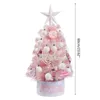 Christmas Decorations 1PC Mini Tabletop Christmas Tree with Lights and Ornaments Easy DIY Decoration for Desktop Festive Gift Drop 231120