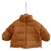 Down Coat Korean Simple Children Girls Solid Stand Collar Kids Winter Jacket Thicken Versatile Warm Baby Outerwears