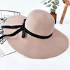 Wide Brim Hats 2023 Faltbarer Floppy Mädchen Strohhut Sun Beach Damen Sommer UV Protect Travel Cap Lady Caps