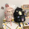 School Bags 2023 Korean Preppy Backpack Waterproof Nylon Student Backpacks For Teenagers Girls Boys Cute Kawai Style