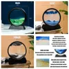 Decorative Objects Figurines 3D Flowing Sand Painting Moving Sand Art Picture Round Glass Deep Sea Sandscape Hourglass Gift 231120