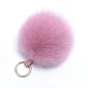 Araba Anahtar Moda 15cm Büyük Boyut Gerçek Kürk Top Anahtarlık Pomponlar Pompons Pom Pom Poms Charm Bag Kolye Damla Teslimat Mobiles Mot Dhi2z