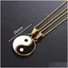 Pendentif Colliers Assortis 2 Pièces En Acier Inoxydable Yin Yang Puzzle Pièce Collier Anniversaire Bijoux Cadeaux Pour Couple Ou Meilleur Dhgarden Dhugx