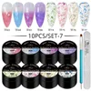 Kits de arte unhas 10pcs/conjunto GLITTER SCOT SCOT Gel Polish Conjunto de vernizes semi -permanentes naturais de Manicure para manicure