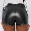 Damesbroeken Hoge kwaliteit Dames Sexy Shorts Zomer Nachtclubkostuums Vrouwtjes PU-leer Effen Kleur Taille Mode