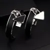 Bracelet en cuir avec lettres de Tennis, noir et blanc, Triangle goutte d'huile, Couple classique, Triangle ouvert