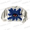 Heren Truien 2023 Nieuwe Vintage Gebreide Trui Unisex Amerikaanse Hot Sweater Mannen Vrouwen Harajuku Eye Grafische Retro Katoen Paar Pullover T231121