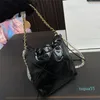 Designer mulheres mini hobo acolchoado saco de compras correntes de prata cordão crossbody tote bolsa senhora cera