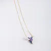 Pendentif Colliers Simple Mignon Collier de colibri tridimensionnel pour femmes Émail Glaze Bird Cou Bijoux Accessoires