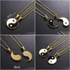 Pendentif Colliers Assortis 2 Pièces En Acier Inoxydable Yin Yang Puzzle Pièce Collier Anniversaire Bijoux Cadeaux Pour Couple Ou Meilleur Dhgarden Dhugx