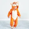 Pyjamas onesie baby barn pijama barn cosplay pyjamas sömnkläder halloween räv kostym jumpsuit 231120