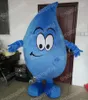 Costume de mascotte de goutte d'eau bleue d'Halloween, personnage de thème animé, unisexe, taille adulte, fête de Noël, publicité extérieure, tenue