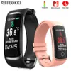 Effeokki Wearfit 2.0 Akıllı Bilezik Saat Sıcaklığı Adım Araç Kalp Hızı Termometre Ekran Dokunmatik Fitness Bant Tracker