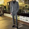 Suits męski Blazers S 7xl kamizelki kurtki Podnty High End Butique Modna moda stała kolor Casual Business Suit Trzyczęń