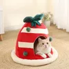 kennels pens Christmas Pet Bed Sleep House Warm Cave Dog LARGE Space Kennel Removable Cushion Pad Soft Indoor Enclosed Tent Huts Sofa for Pet 231120