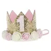 Haaraccessoires Baby Meisje Hoofdband Voor 1 2 3 Jaar Verjaardagsfeestje Decor Cap Kroonprinses Elastische Haarband Kleding Accessoire