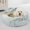 canili penne Inverno peluche pet gatto letto circolare stuoia casa calda cestino sacco a pelo nido cane 2in1 231120