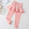 Trousers Girls' Fashionable Ruffle Culottes For Children's Wear Spring And Autumn Style Leggings Korean Version Stretch Pants
