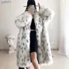 Futro dla kobiet sztuczne futro Faux Fur Plusy płaszcz w rozmiarze Środka długość długiej krainy SAWA SABALNY LUSKI Kardigan Fur Płaszcz Kobiet White Recle Wysokiej jakości powłok 231120