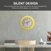 Wall Clocks Yellow Office Decor 9 Inch Clock Round Unique Operated Living Room Ornament Child