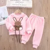 Pigiama per bambini Pigiama di flanella Set Pigiama natalizio invernale per bambini Spessa e calda Cartoon Sleepwear Ragazze Ragazzo Casual Abito da casa 05Y 231121