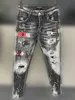 DSQ PHANTOM TURTLE Jeans Mannen Jean Heren Luxe Designer Skinny Ripped Cool Guy Causaal Gat Denim Modemerk Fit Jeans Man Gewassen Broek 5162