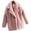 재킷 어린이 옷 의류 가을 가을 겨울 가짜 모피 코트 소년 소녀 소녀 긴 두꺼운 캐주얼 따뜻한 유행 아이의 옷 231121