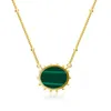 Chaînes 2023 Collier d'automne pour femmes 925 Bijoux en argent sterling Mode naturelle Malachite Cadeau Vente en gros Vente directe d'usine