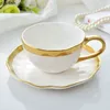 Tazze Phnom Penh Set tazza da caffè con piattino in ceramica Tazze da tè pomeridiane Colazione Bicchieri da acqua per coppia Tazza da latte