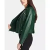 Kurtki damskie Pure Sheepskin Green Leather Kurtka Europejska i amerykańska modna trend mody