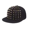 Ball Caps Street Style Punk Rivet Hip Hop Hat Men Spike Studded Baseball Cap Cool Hedgehog Jazz Snapback