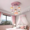 Plafondlampen modern kleur kristallen licht voor slaapkamer Amerikaanse kinderkamer lamp decoratie kroonluchter huisdecoratie