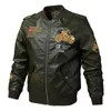 Männer Pelz Faux Frühling Herbst Jugend Stil Motorrad Jacke Militär Stickerei Männlichen Bomber Outdoor Casual Pu Leder 231121