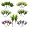 Decorative Flowers 26bundles Outdoor Farmhouse Artificial Flower UV Resistant Fake Plants Faux Shrubs Wedding Indoor Porch Patio For Garden