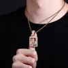 Nuovo ciondolo Allah Collana personalizzata Completo zircone cubico Vero oro rosa Galvanotecnica Accessori Hip Hop Ghiacciato Pietra preziosa Oro Australia Gioielli per uomo Donna