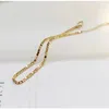 Chains Titanium Steel Plated 18k Gold Broken Silver Sugar Necklace Female Light Luxury Niche Design Sense Clavicle Chain