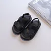 Sandalen Sommer Solide Baby Mädchen Jungen Sandalen Casual PU Leder Hakenschlaufe Kinder Strandschuhe Weicher Boden Barfuß Kleinkind Kinder Sandalen 230421