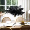 Autres fournitures de fête d'événement 10pcs / lot de plumes d'autruche naturelles colorées pour accessoires de décoration de table de mariage vase et maison 231120